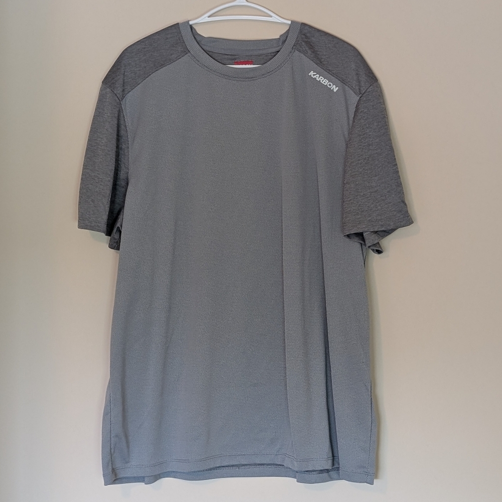 Karbon, Two-Tone Gray Short Sleeve Tee, XXL